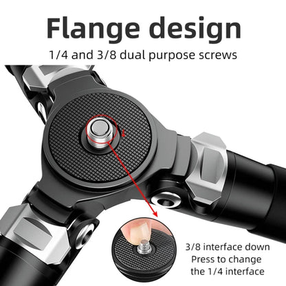 Carbon Fiber Portable Folding Tripod SLR Camera Low Gravity Center Gimbal Photography Bracket, BEXIN RC254, BEXIN RC254+LH-28