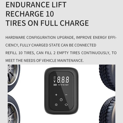 Multifunctional Portable Car Electric Wireless Tire Inflator Pump, Mechanical Button, Touch Screen Button