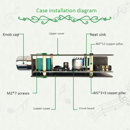 ZK-502MT 50W x 2 2.0 Stereo Bluetooth Audio Digital HIFI Power Pipe Module, ZK-502MT
