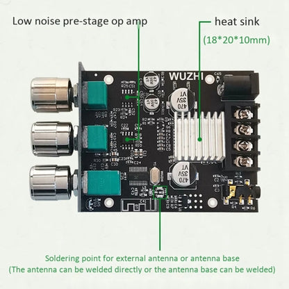 ZK-502MT 50W x 2 2.0 Stereo Bluetooth Audio Digital HIFI Power Pipe Module, ZK-502MT