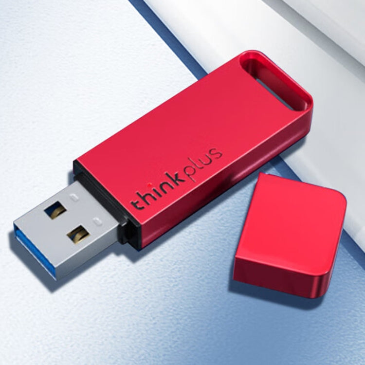 Lenovo Thinkplus TU100 USB3.1 High Speed Flash Drive Mini USB Memory Disk With Metal Plug And Cap, TU100 128G(Red)