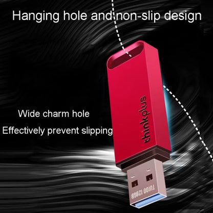 Lenovo Thinkplus TU100 USB3.1 High Speed Flash Drive Mini USB Memory Disk With Metal Plug And Cap, TU100 128G(Red)