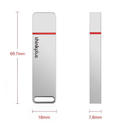 Lenovo Thinkplus TU100Pro USB3.1 Solid State Flash Drive High Capacity Metal USB Memory Disk, TU100Pro 512G(Gray), TU100Pro 512G(Silver)