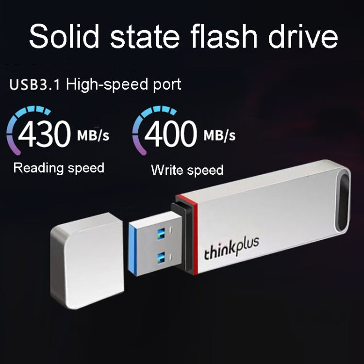 Lenovo Thinkplus TU100Pro USB3.1 Solid State Flash Drive High Capacity Metal USB Memory Disk, TU100Pro 512G(Gray), TU100Pro 512G(Silver)
