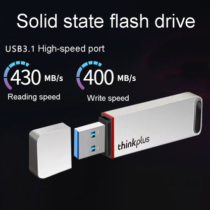 Lenovo Thinkplus TU100Pro USB3.1 Solid State Flash Drive High Capacity Metal USB Memory Disk, TU100Pro 512G(Gray), TU100Pro 512G(Silver)
