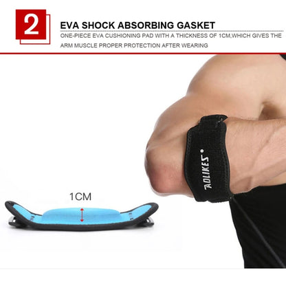 Aolikes  Adjustable Elbow Support Basketball Tennis Elbow Pads, A- 7949 Blue Inner, A- 7949 Red Inner, A- 7949 Dark Gray Inner
