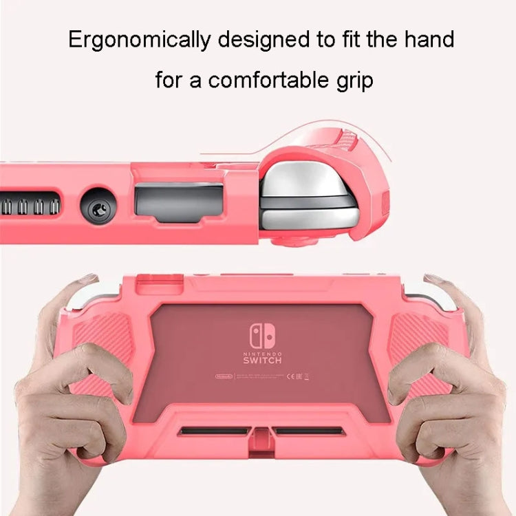 For Nintendo Switch Lite Full Cover Protective Shell TPU Console Case, Pink, Black, Gray
