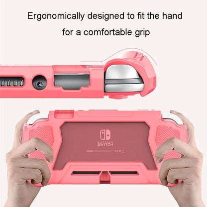 For Nintendo Switch Lite Full Cover Protective Shell TPU Console Case, Pink, Black, Gray
