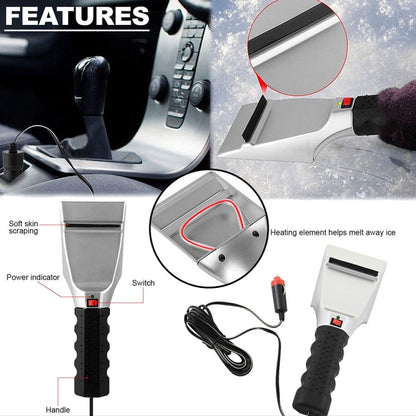 12V Multifunctional Heated Car Snow Shovel Winter Snow Removal Tools