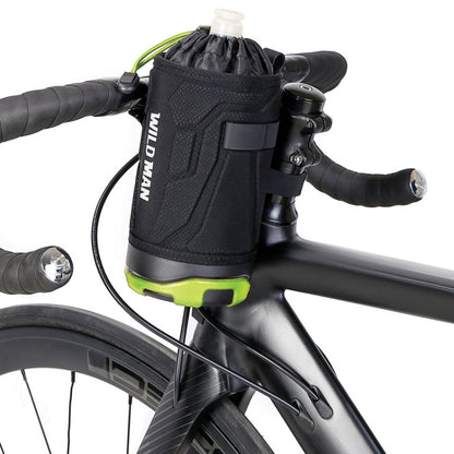 WILD MAN R1 1L Mountain Bike Water Bottle Bag Scooter Handlebar Tool Kit, Black Red, Black Green, Dark Blue