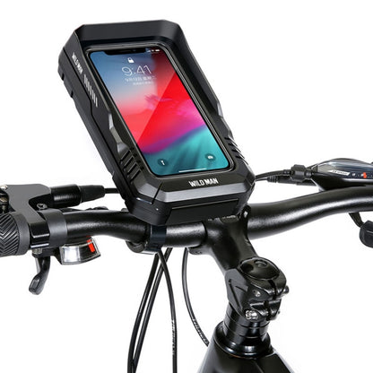 WILD MAN FK2 0.6L Bicycle Waterproof Mobile Phone Storage Box Handlebar Phone Navigation Holder, FK2