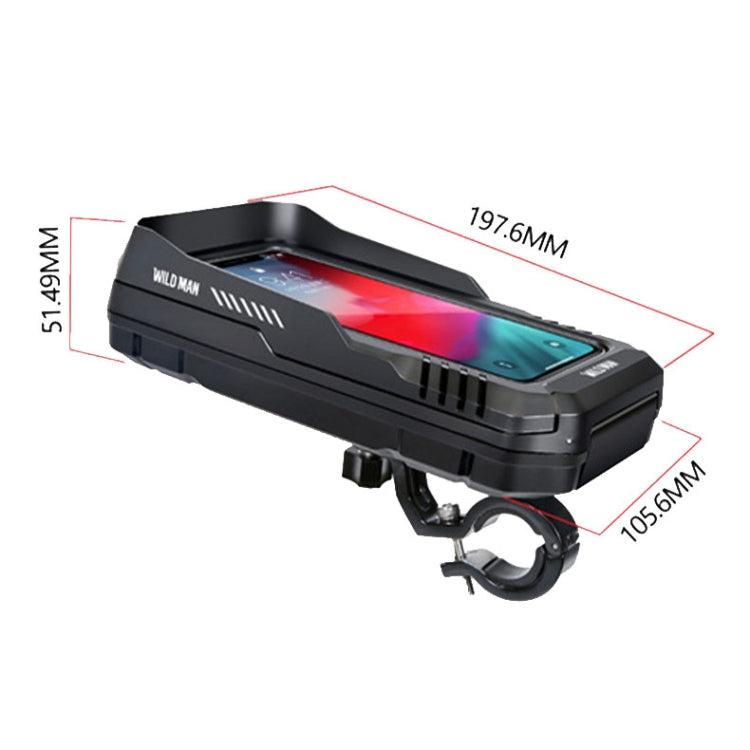 WILD MAN FK2 0.6L Bicycle Waterproof Mobile Phone Storage Box Handlebar Phone Navigation Holder, FK2