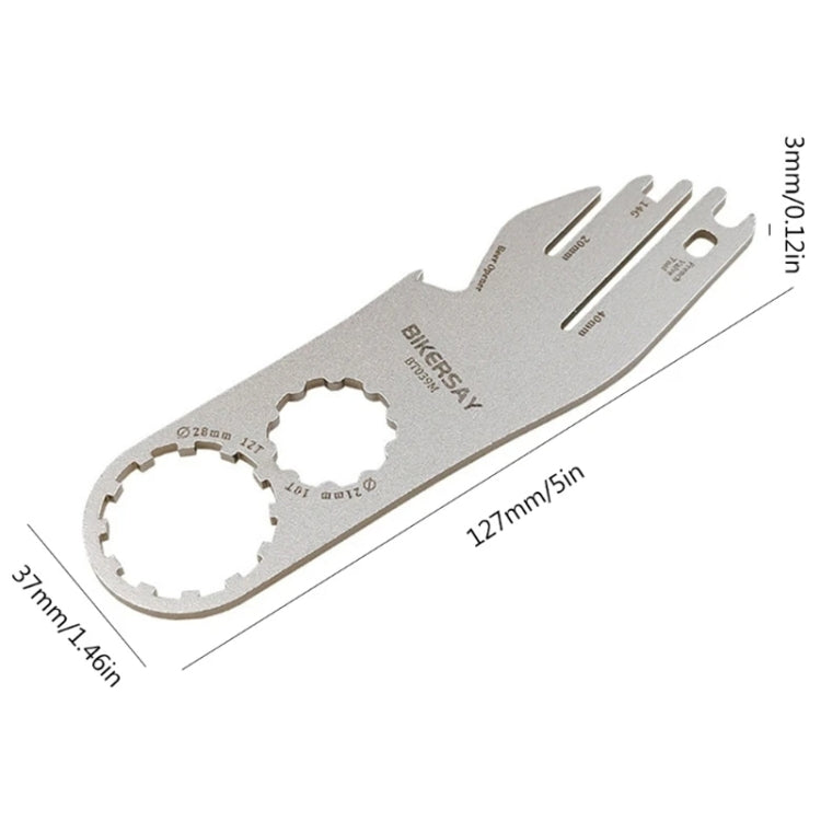 7 In 1 Bicycle Disc Brake Piece Correction Multifunction Wrench Repair Tools, BIKERSAY BT039M