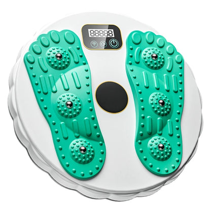 Rotating Waist Disc Twist Machine with Electronic Counter Magnetic Massage for Body Shaping, Green, White + Purple, White + Green