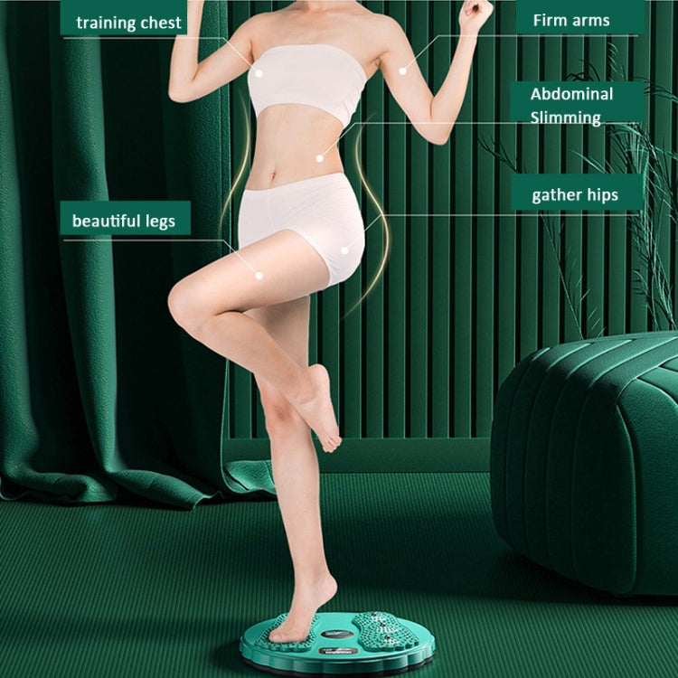 Rotating Waist Disc Twist Machine with Electronic Counter Magnetic Massage for Body Shaping, Green, White + Purple, White + Green