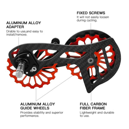 Carbon Fiber Guide Wheel For Road Bike Bicycle Bearing Rear Derailleur Guide Wheel Parts, SD1 Black, SD5 Black, SD5 Red, SD6 Black, SD6 Red