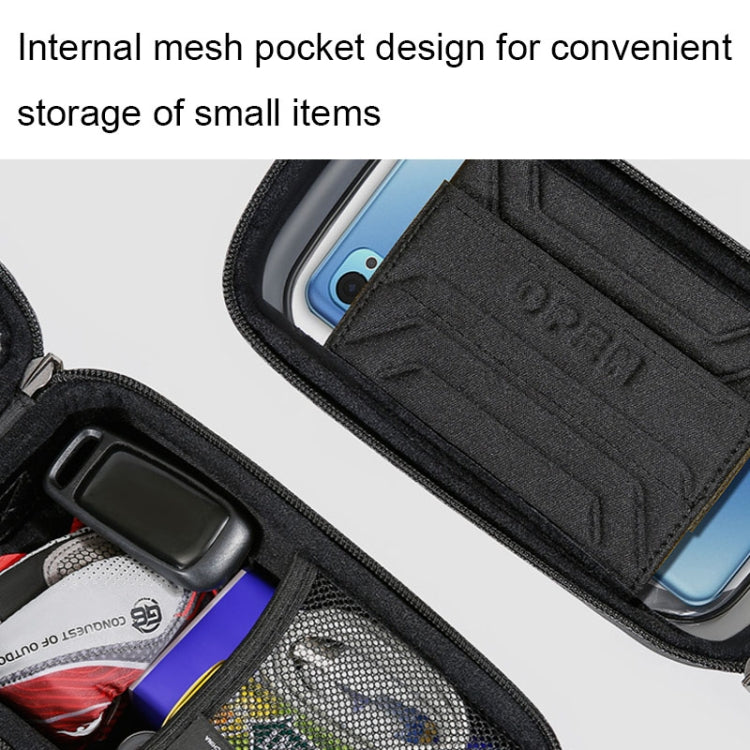 WILD MAN ES12X 1LEVA Hard Shell Bicycle Bag Cycling Phone Touch Screen Front Beam Bag, ES12X (Red)