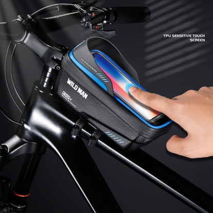 WILD MAN ES12X 1LEVA Hard Shell Bicycle Bag Cycling Phone Touch Screen Front Beam Bag, ES12X (Red)