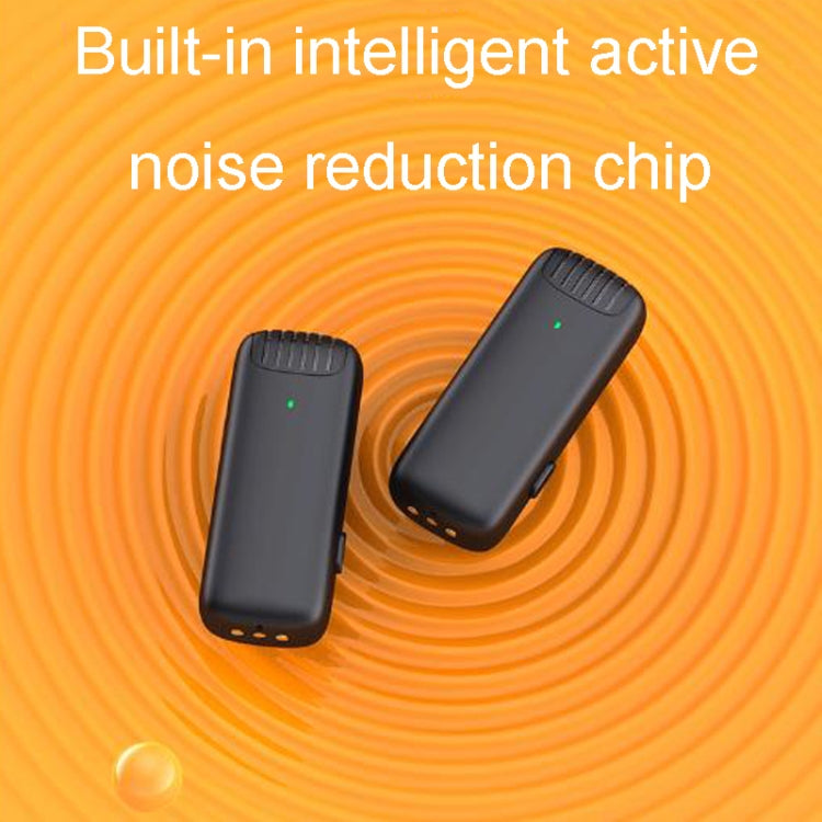 One To Two Outdoor Recording Lavalier Microphone Noise Canceling Wireless Mic For Live Streaming, Type-C, 8 Pin