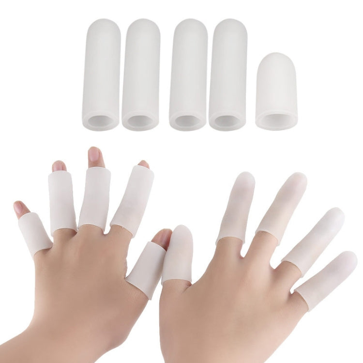 5pcs/Set Gel Finger Cots Hand Joint Crack Protector, Open Style Skin Tone, Open Style White, Close Style Skin Tone, Close Style White