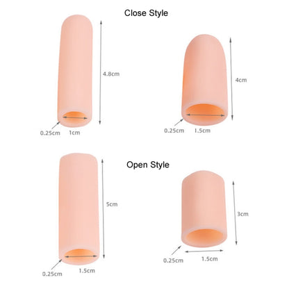 5pcs/Set Gel Finger Cots Hand Joint Crack Protector, Open Style Skin Tone, Open Style White, Close Style Skin Tone, Close Style White