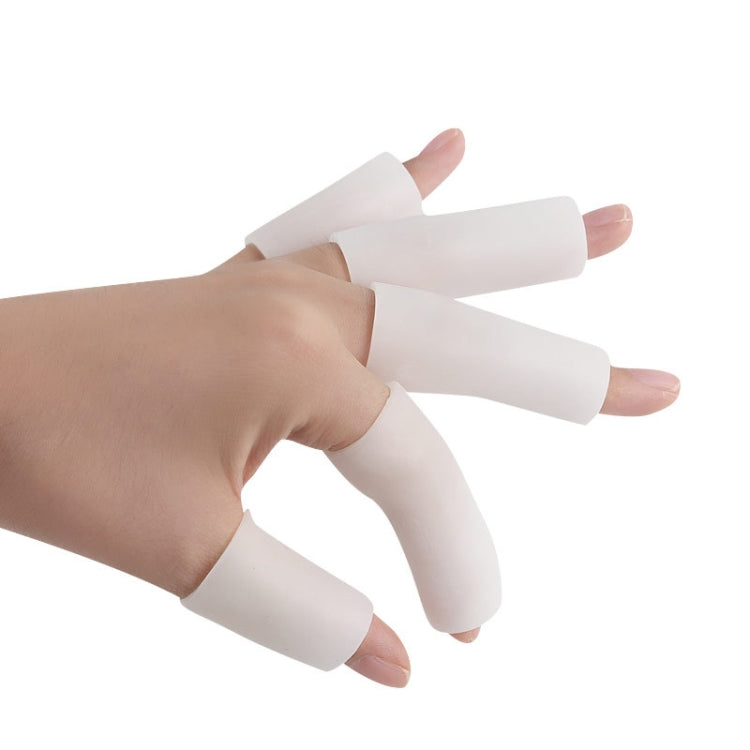 5pcs/Set Gel Finger Cots Hand Joint Crack Protector, Open Style Skin Tone, Open Style White, Close Style Skin Tone, Close Style White