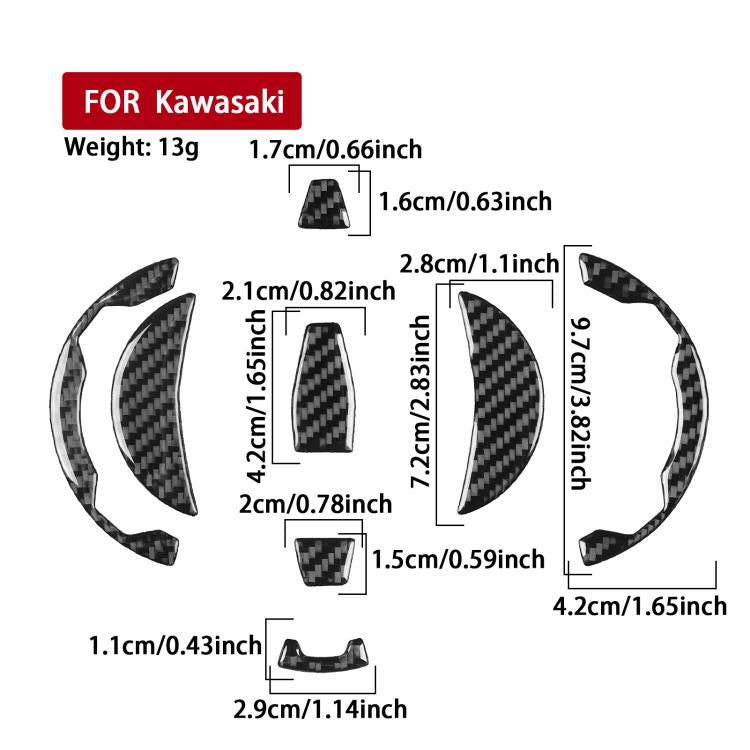 For 2024-2025 Kawasaki Z650 8pcs /Set Fuel Tank Cap Stickers