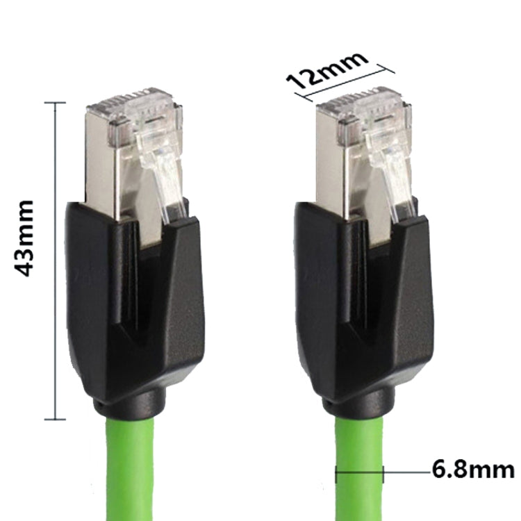 CAT6 Double Shielded Gigabit Industrial Cable Vibration-Resistant And Highly Flexible Drag Chain Cable, 0.5m, 1m, 2m, 3m, 5m, 8m, 10m, 12m, 15m, 18m, 20m, 25m, 30m, 35m, 40m