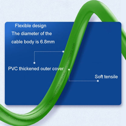 CAT6 Double Shielded Gigabit Industrial Cable Vibration-Resistant And Highly Flexible Drag Chain Cable, 0.5m, 1m, 2m, 3m, 5m, 8m, 10m, 12m, 15m, 18m, 20m, 25m, 30m, 35m, 40m