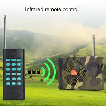 25W  Bluetooth Voice Amplifier Bird Hunting Speaker Supports USB/TF/FM 1000m Remote Control, EU Plug, US Plug
