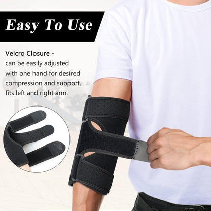 Sports Elbow Pads with Double Aluminum Plate Support Arm Sprain Fixed Protective Gear