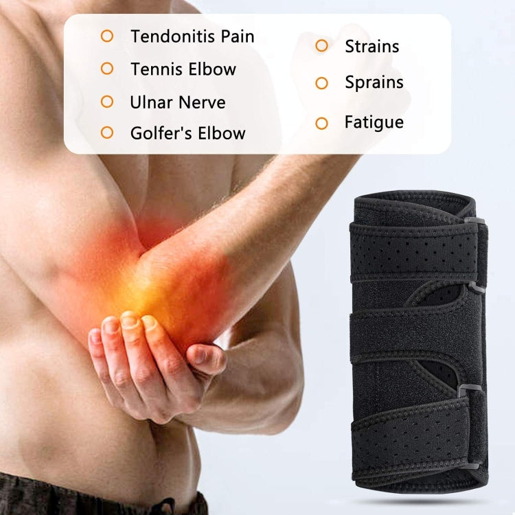 Sports Elbow Pads with Double Aluminum Plate Support Arm Sprain Fixed Protective Gear