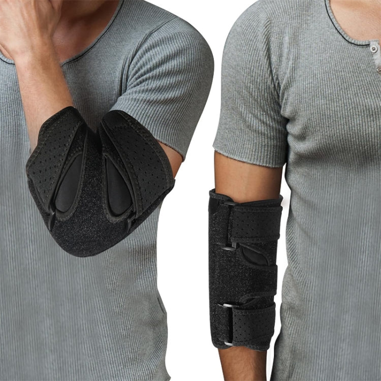 Sports Elbow Pads with Double Aluminum Plate Support Arm Sprain Fixed Protective Gear