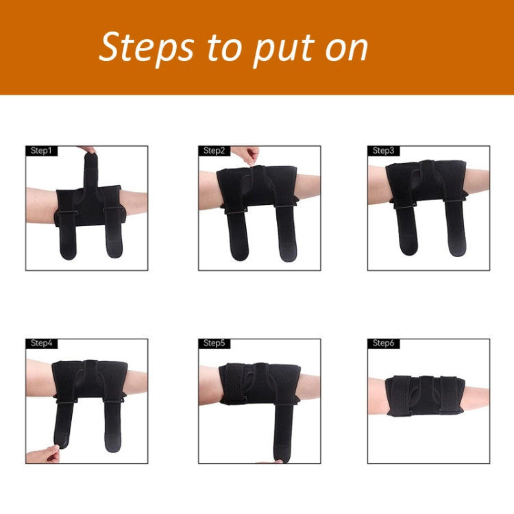 Sports Elbow Pads with Double Aluminum Plate Support Arm Sprain Fixed Protective Gear