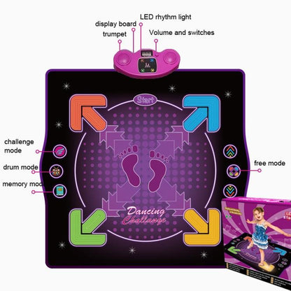 Bluetooth Electronic Dance Mat Children Music Dance Pad, Basic Without Microphone, Lighting Type