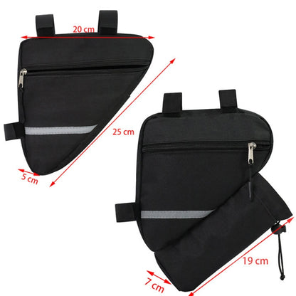 7 inch Bicycle Triangle Bag Outdoor Sports Cycling Gear Storage Bag, Without Water Cup Bag, With Water Cup Bag
