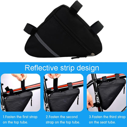 7 inch Bicycle Triangle Bag Outdoor Sports Cycling Gear Storage Bag, Without Water Cup Bag, With Water Cup Bag