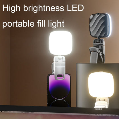 LED Mobile Phone Live Beauty Fill Light USB Charging Camera Pocket Light, Black, White