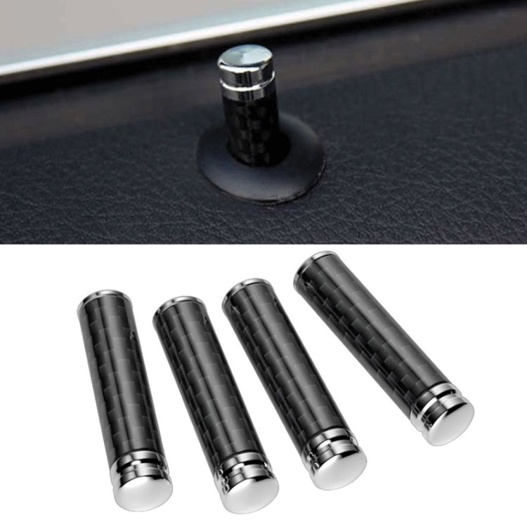 Carbon Fiber Door Interior Deadbolt Trim Cover, 4pcs/set