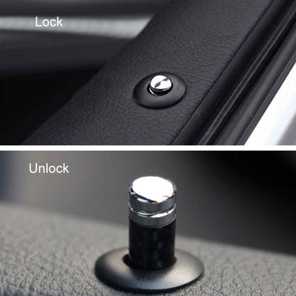 Carbon Fiber Door Interior Deadbolt Trim Cover, 4pcs/set