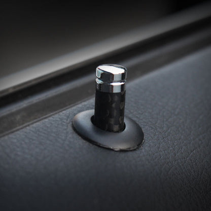 Carbon Fiber Door Interior Deadbolt Trim Cover, 4pcs/set