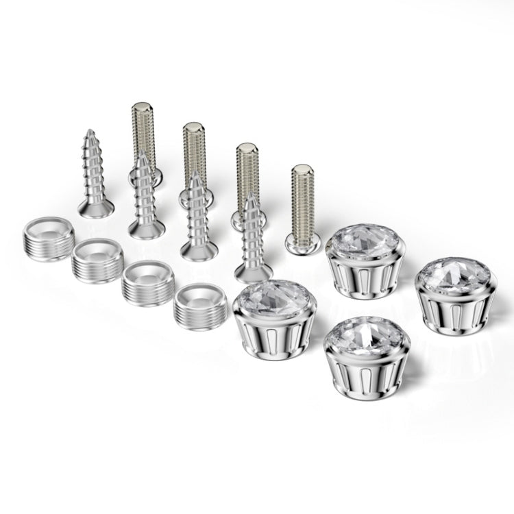 Licence Plate Frame Rhinestone Anti-theft Fixing Nut Cover