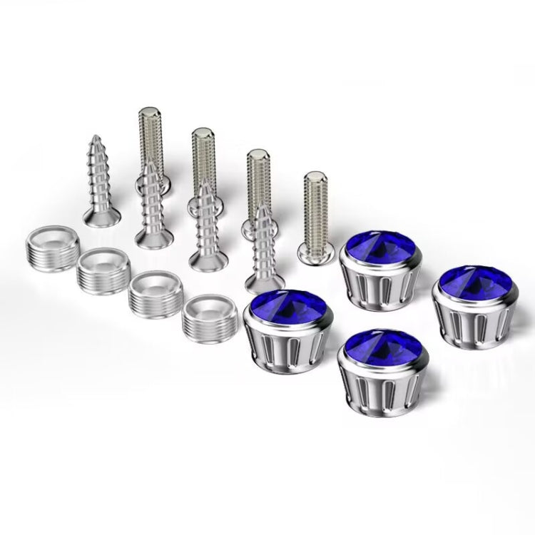 Licence Plate Frame Rhinestone Anti-theft Fixing Nut Cover