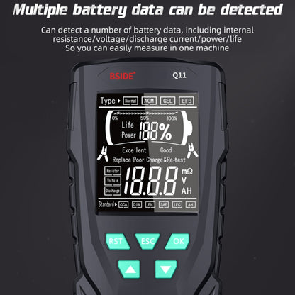 BSIDE Q11 Car Battery Detector 12V/24V Battery Life Capacity Internal Resistance Tester