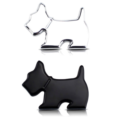 Cute Pet Dog Car Decal Puppy Metal Vehicle Emblem Decorative Stickers
