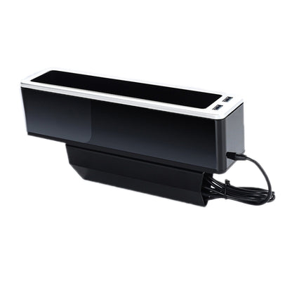 Car Seat Gap Storage Box with 2 USB Charging Port, Principal Driver Silver, Co-pilot Silver, Principal Driver Red, Co-pilot Red, Principal Driver Gray, Co-pilot Gray