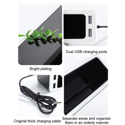 Car Seat Gap Storage Box with 2 USB Charging Port, Principal Driver Silver, Co-pilot Silver, Principal Driver Red, Co-pilot Red, Principal Driver Gray, Co-pilot Gray