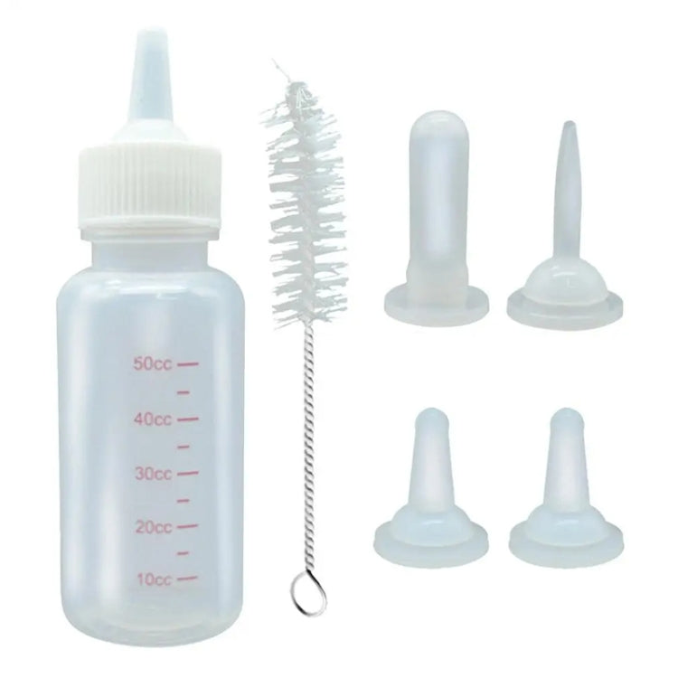 Newborn Pet Soft Nipple Milk Bottle Set Puppy Cats Feeding Supplies, 3pcs /Set 50ml, 6pcs /Set 50ml