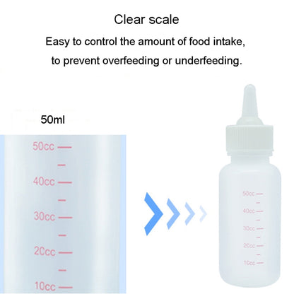 Newborn Pet Soft Nipple Milk Bottle Set Puppy Cats Feeding Supplies, 3pcs /Set 50ml, 6pcs /Set 50ml
