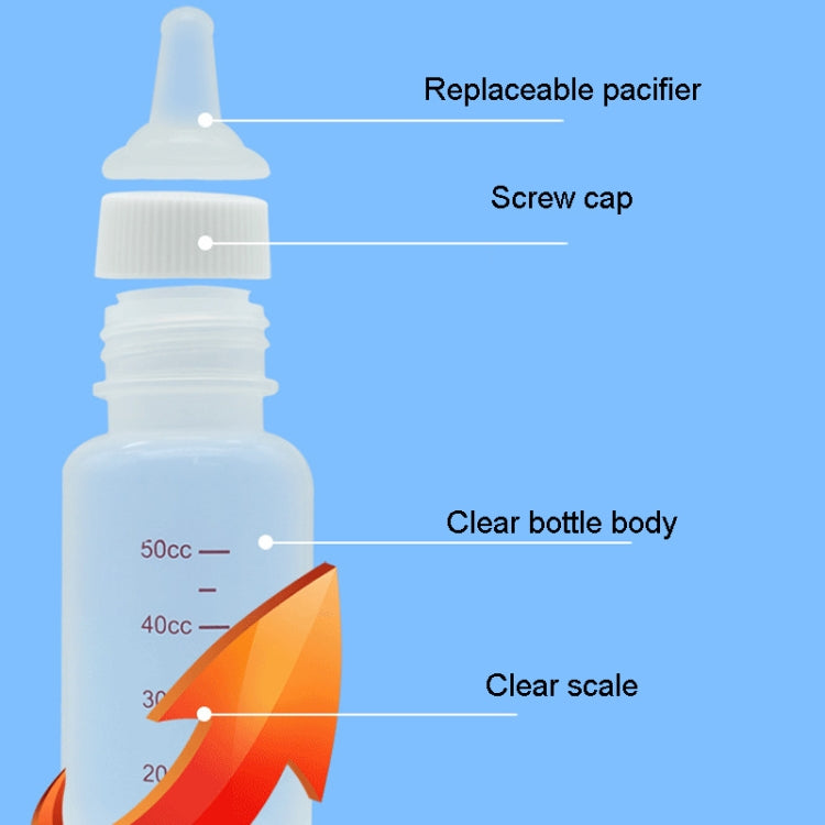 Newborn Pet Soft Nipple Milk Bottle Set Puppy Cats Feeding Supplies, 3pcs /Set 50ml, 6pcs /Set 50ml